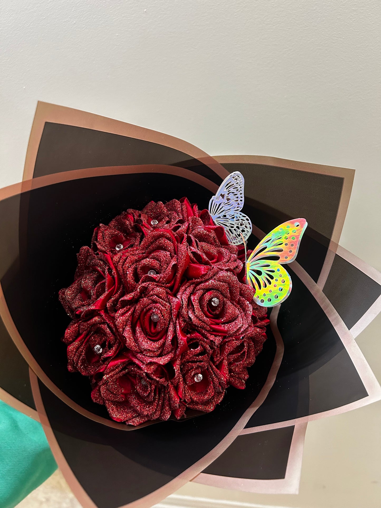 Bouquet de 12 roses Satin