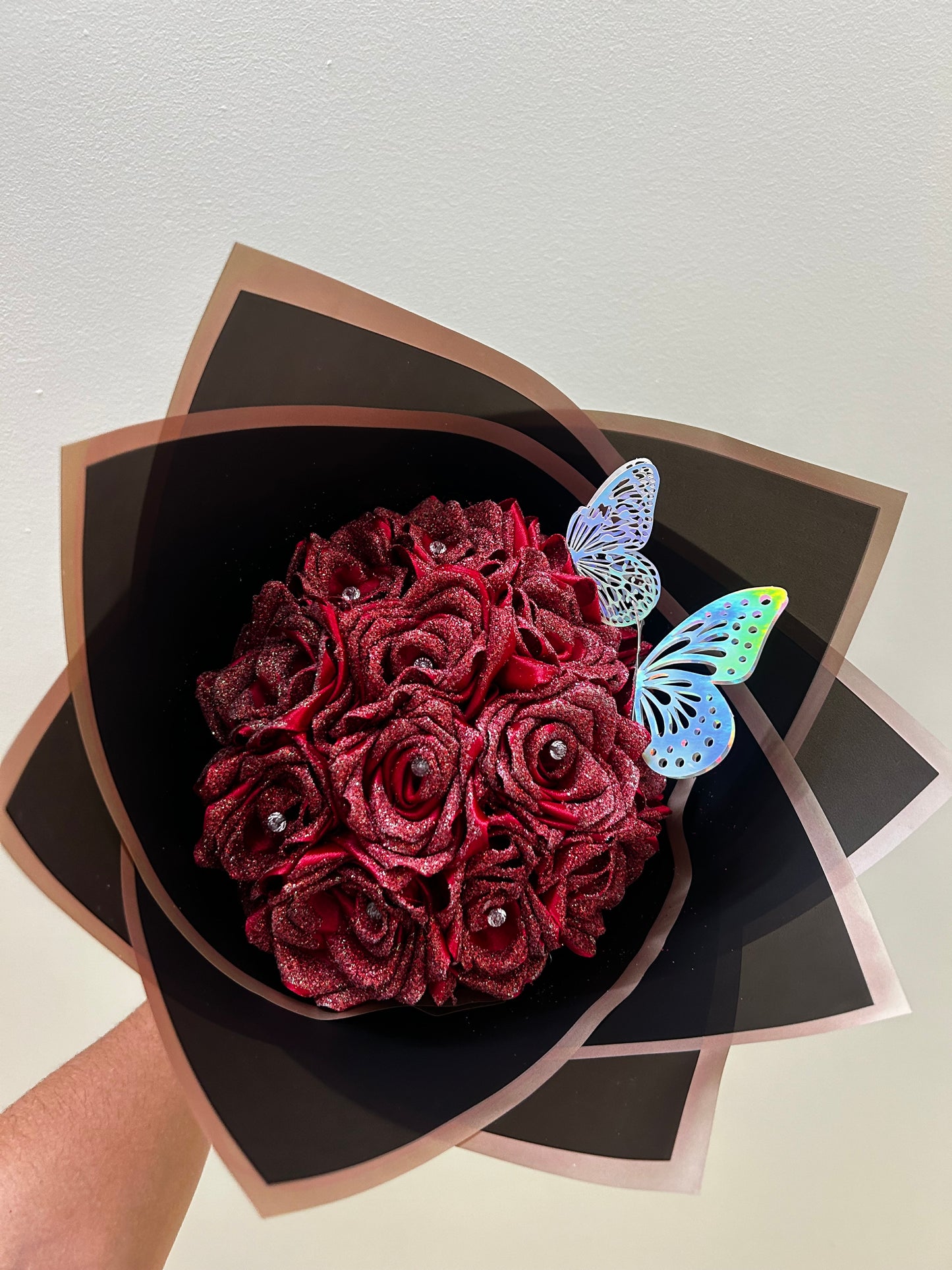 Bouquet de 12 roses Satin