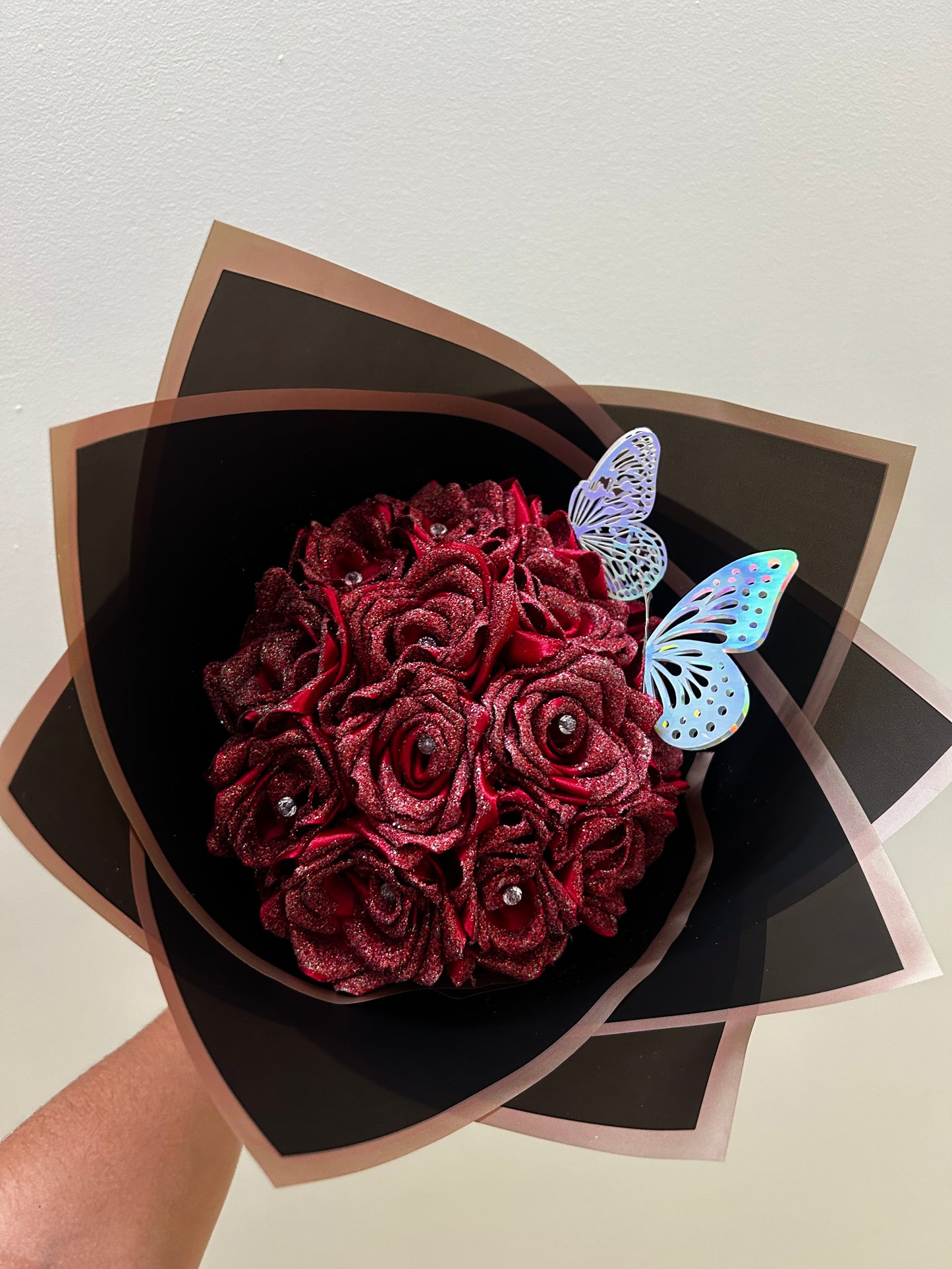 Bouquet de 12 roses Satin